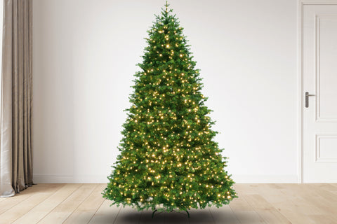 7.5 ft Riverdale Spruce Christmas Tree with 2800 3mm Dual Color, Twinkle - 9 Function, 62D