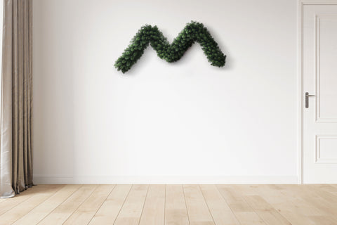 Fir Garland, 14 inch diameter, 9-foot section, no lights