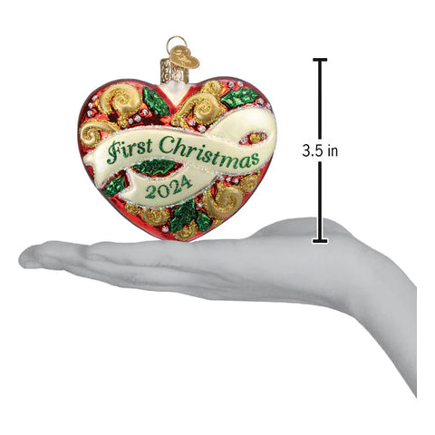 First Christmas 2024 Heart Ornament