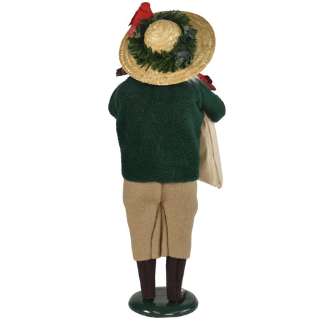 Cardinal Santa Caroler Figurine, 13"