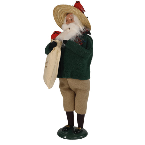 Cardinal Santa Caroler Figurine, 13"