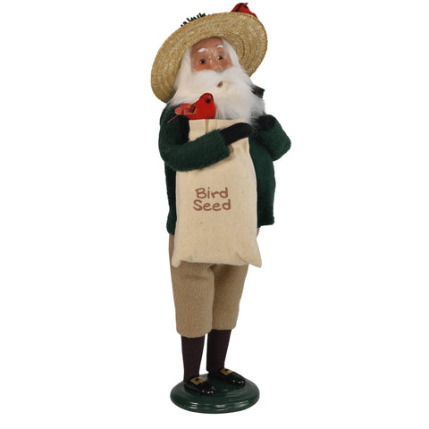 Cardinal Santa Caroler Figurine, 13"