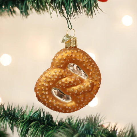 Pretzel Glass Ornament, 3"