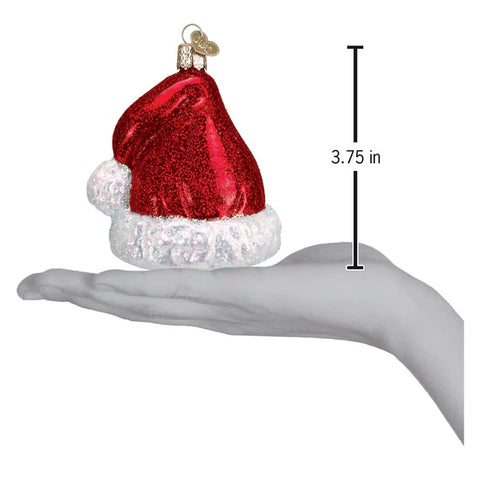 Santa's Hat Ornament, 3.75"