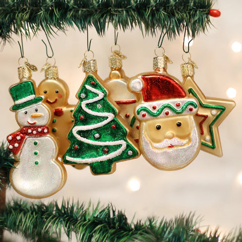 Sugar Cookie Glass Ornaments (Set of 6)