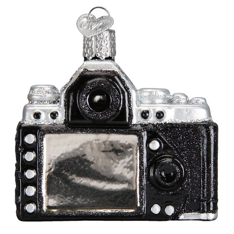 Glass Camera Ornament, 2.5"