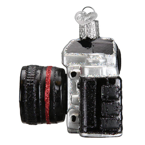 Glass Camera Ornament, 2.5"