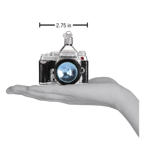 Glass Camera Ornament, 2.5"