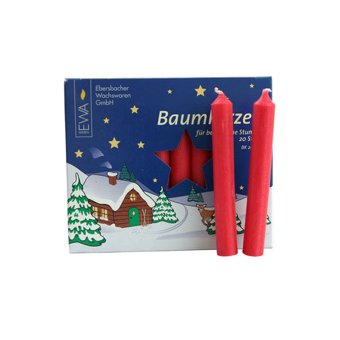 German Candles for Pyramids, 4" (Red) (Pack of 20)