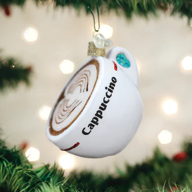 Cappuccino Glass Ornament