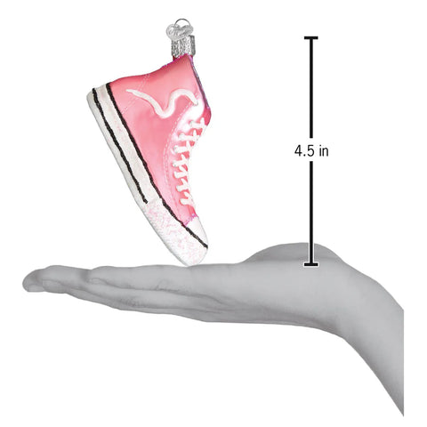 Pink High-Top Sneaker Ornament