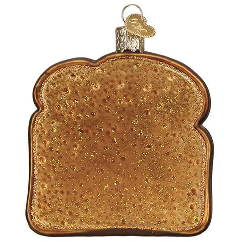 Glass Avocado Toast Ornament, 3"