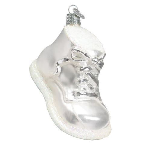 White Baby Shoe Ornament