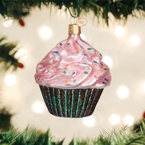 Pink Chocolate Cupcake Ornament