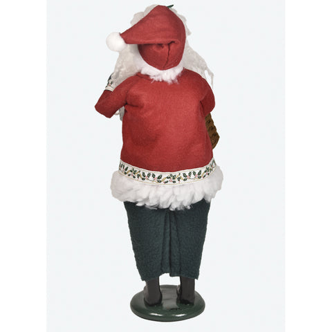 Holly Jolly Santa Caroler Figurine, 13"