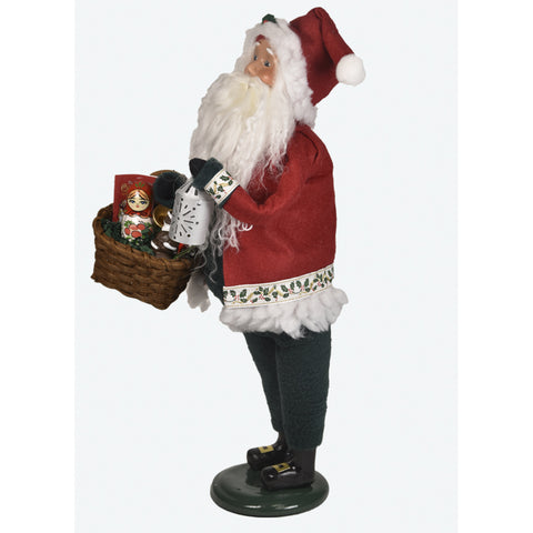 Holly Jolly Santa Caroler Figurine, 13"