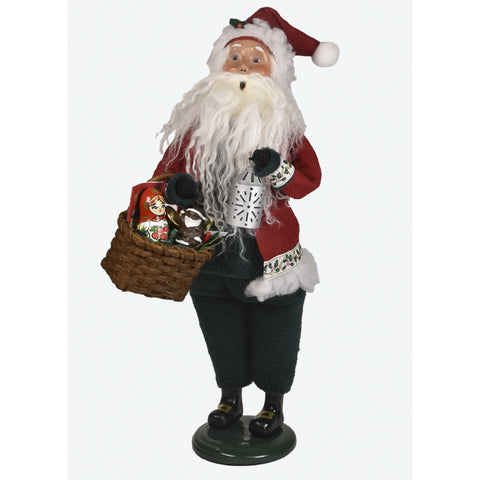 Holly Jolly Santa Caroler Figurine, 13"