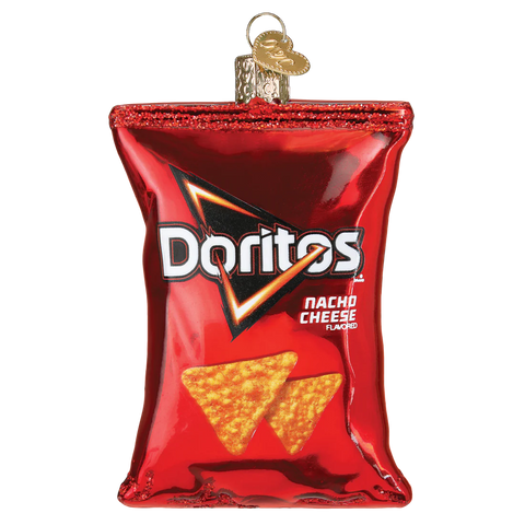 Doritos Nacho Cheese Chips Glass Ornament