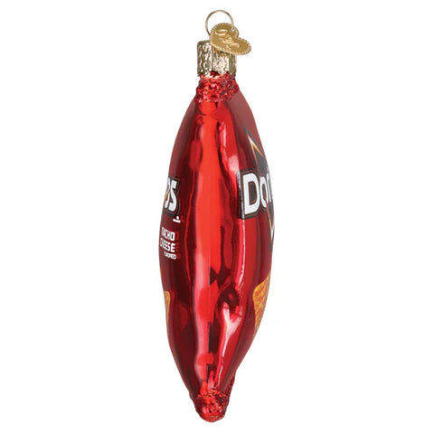 Doritos Nacho Cheese Chips Glass Ornament