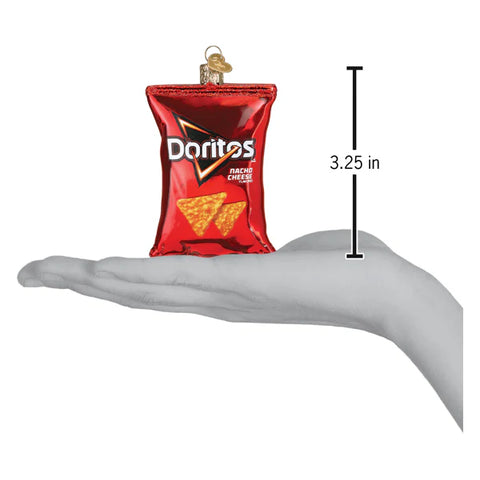 Doritos Nacho Cheese Chips Glass Ornament