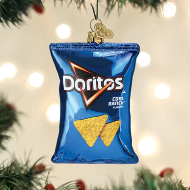 Doritos Cool Ranch Chips Glass Ornament