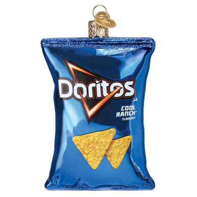 Doritos Cool Ranch Chips Glass Ornament