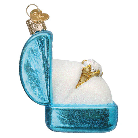 Something Blue Ring Box Ornament