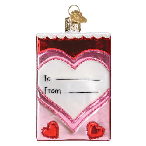 Conversation Hearts Candy Ornament