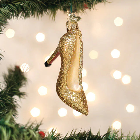 Glam Heel Ornament, 4"