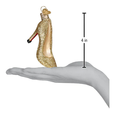 Glam Heel Ornament, 4"