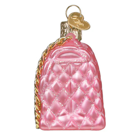 Quilted Purse Ornament, 3.25"