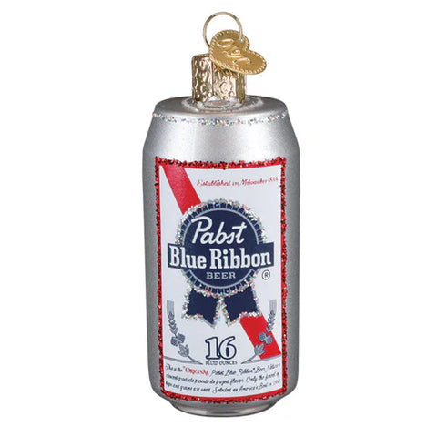 Pabst Blue Ribbon Beer Can Ornament, 3.25"