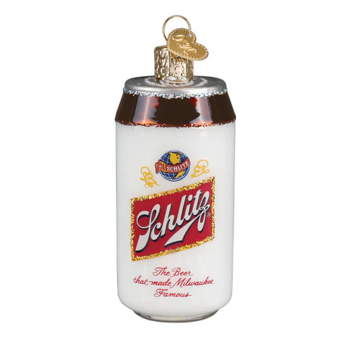 Schlitz Beer Can Ornament, 3.25"