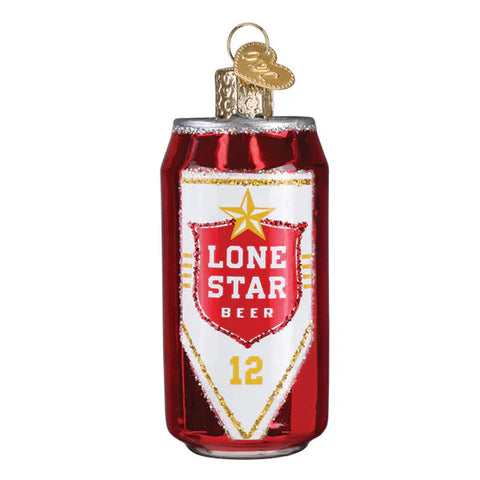 Lone Star Beer Can Ornament, 3.25"