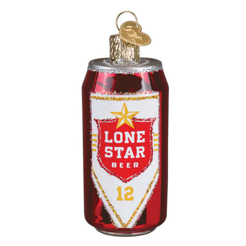 Lone Star Beer Can Ornament, 3.25"
