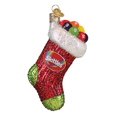 Skittles Stocking Ornament, 4.5"