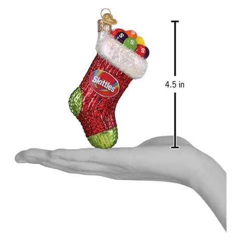 Skittles Stocking Ornament, 4.5"