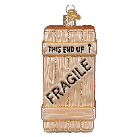Fragile Crate Ornament, 4"