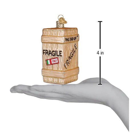 Fragile Crate Ornament, 4"