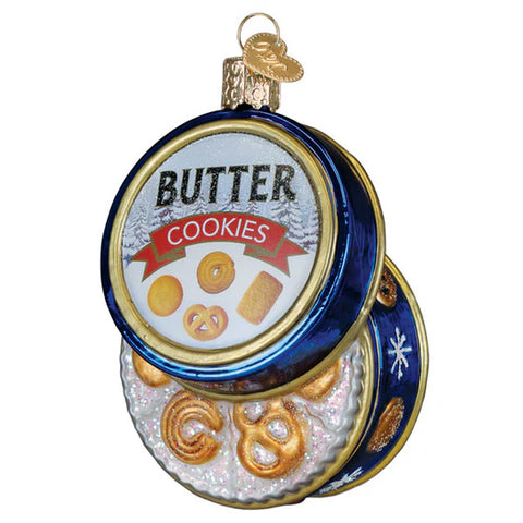 Butter Cookies Tin Ornament, 4"