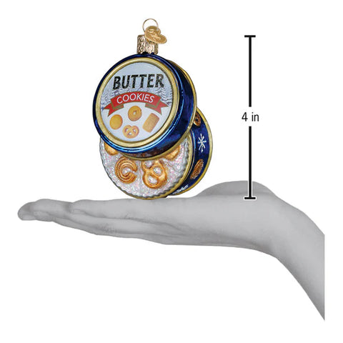 Butter Cookies Tin Ornament, 4"