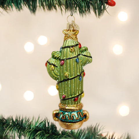 Christmas Cactus Ornament, 4.5"