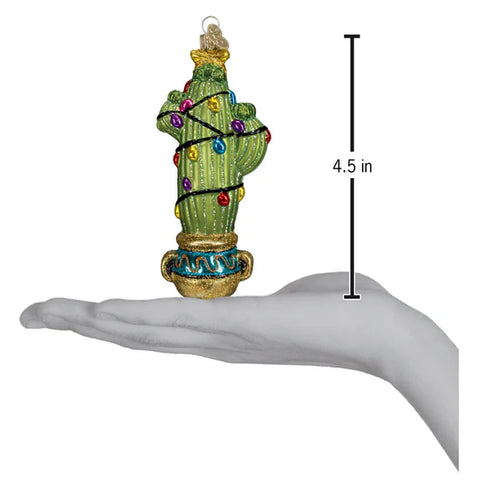 Christmas Cactus Ornament, 4.5"