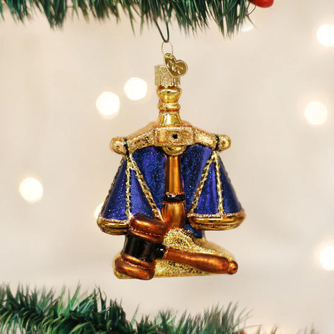 Scales Of Justice Ornament, 4"