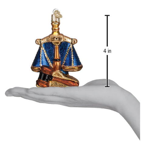 Scales Of Justice Ornament, 4"