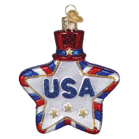 USA Star Ornament, 4"