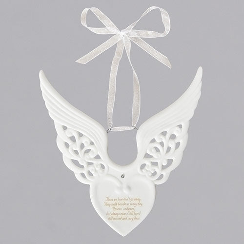 5.75"H Memorial Wing Heart Ornament