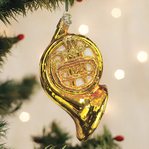 French Horn Ornament, 4.75"