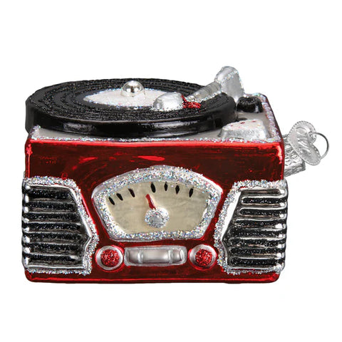 Record Player Ornament, 4.5"