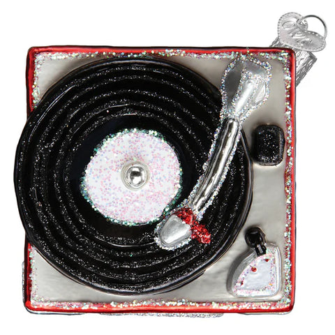 Record Player Ornament, 4.5"